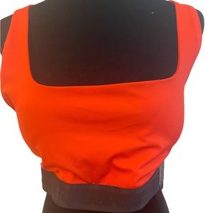 NWT Love & Sport Orange & Black Sports Bra XXL (20)